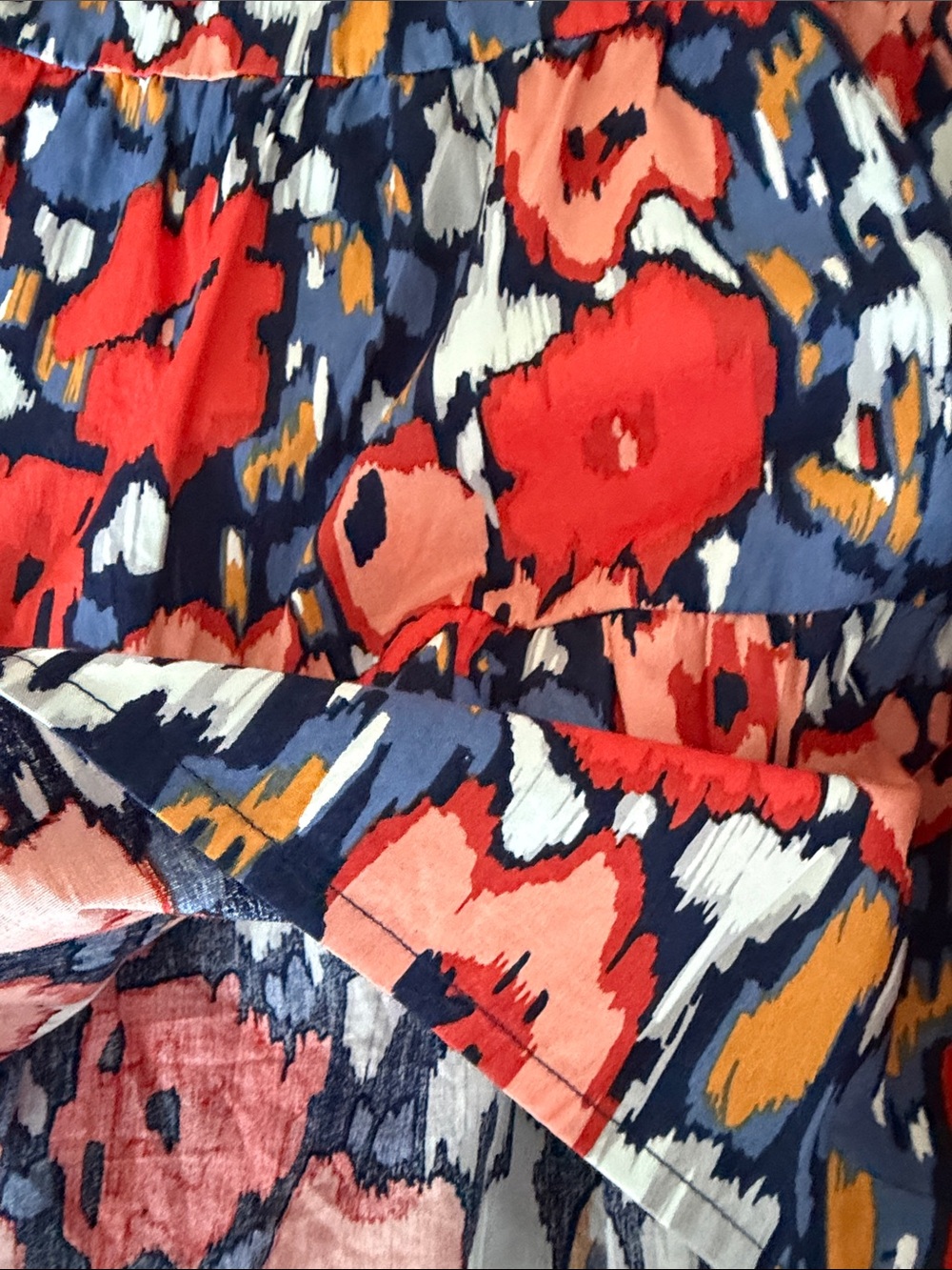 Boden Red Floral Tiered Midi Skirt - Picture 5 of 10